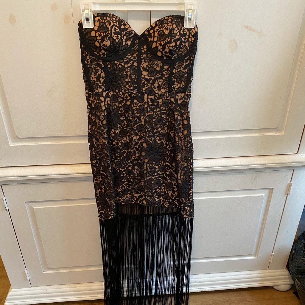 Royals BoutiqueFlapper Black Lace Stringed